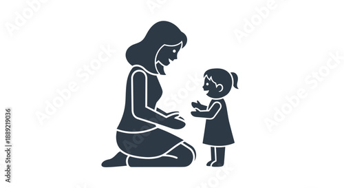 Mother and daughter sharing a tender moment together.