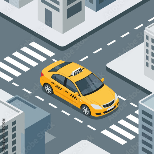 Yellow Taxi Cab on City Road.