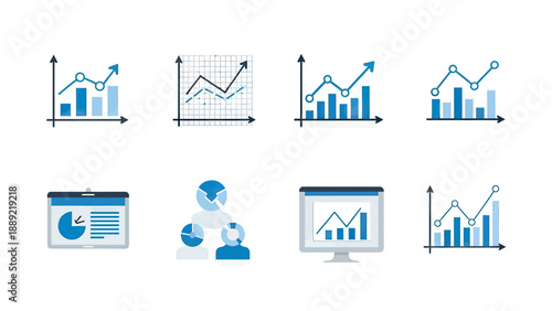 Business Data Charts and Graphs Collection