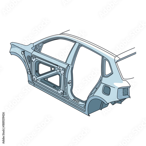 Car Body Shell Metal Frame Structure.