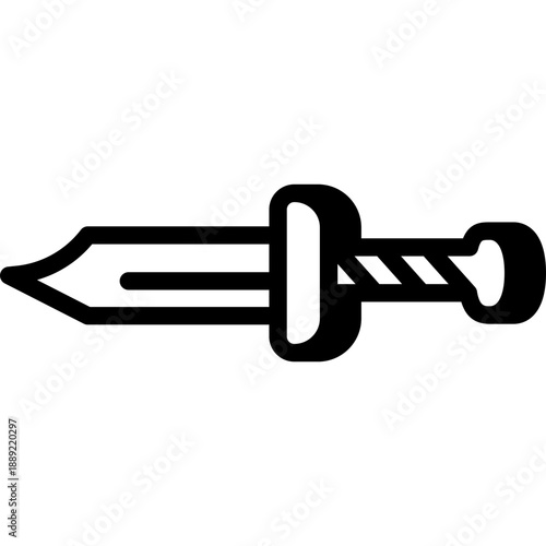 Tactical Combat Knife Icon for Military Gear