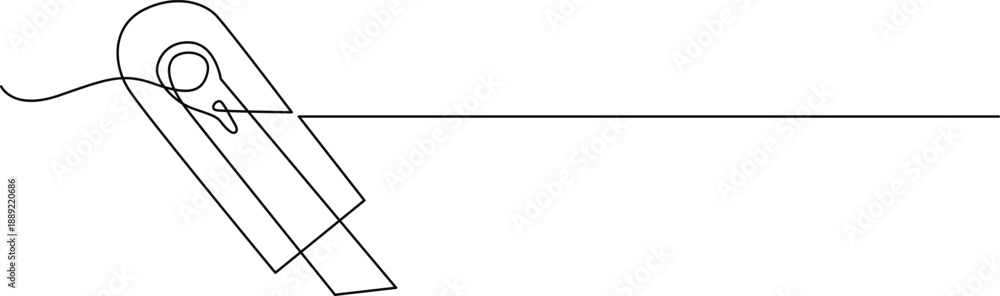 Fototapeta premium Simple line drawing of a tool Vector