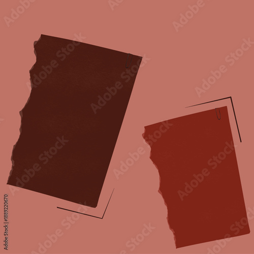 Torn Paper Rectangle Collage – Vector Textured Background