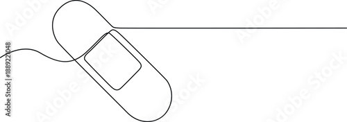 Simple line drawing of a mouse Vector
