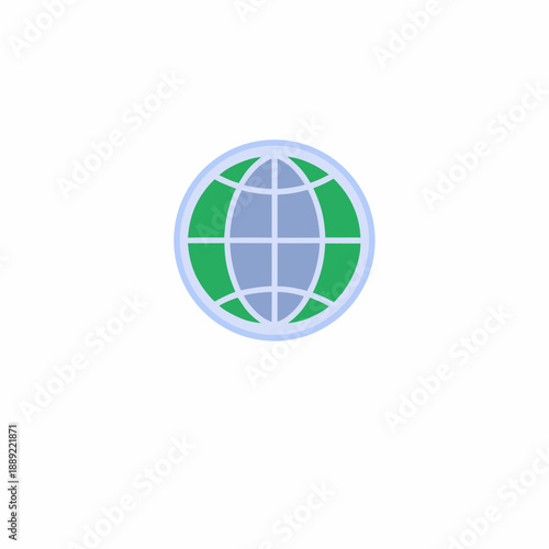 A stylized globe icon with green landmasses and blue oceans