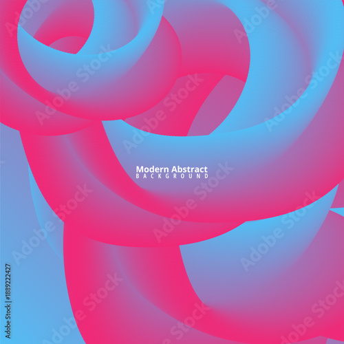 Vibrant abstract background featuring undulating three dimensional shapes with smooth blue and intense magenta color gradients