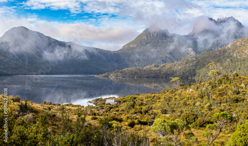 Dove lake in Craddle mountain national park, Tasmania