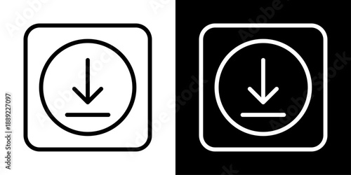 App download icon representing file transfer, data saving, offline access, content download, and mobile app interface.