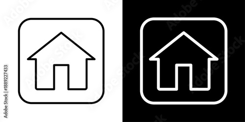 App home icon representing main screen access, homepage navigation, dashboard entry, and mobile app interface control.