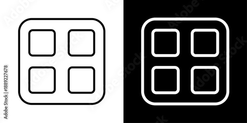 App menu icon representing navigation options, app structure, user interface control, and mobile app menu access.