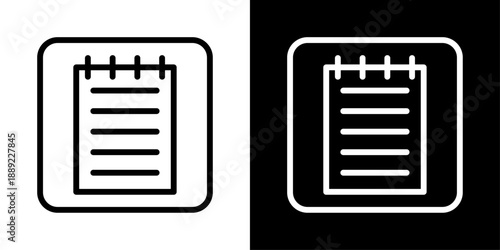 App notes icon representing note taking, writing ideas, reminders, personal records, and mobile app interface.