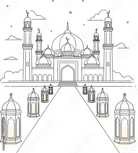 Taj mahal isolated on transparent background