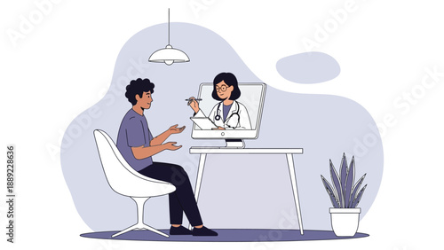  Online Video Call Conference Illustration Vector