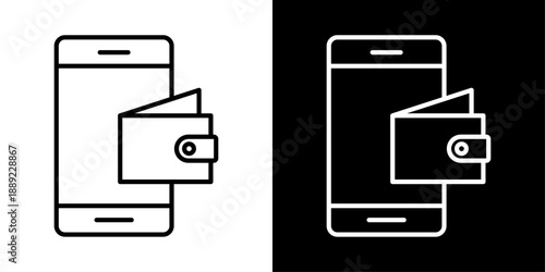 App wallet icon representing digital payments, mobile banking, online transactions, finance management, and secure apps.