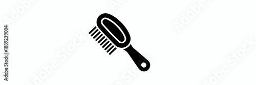 Minimalist pet brush illustration – Great for animal care infographics, grooming product labels, or pet salon menus.