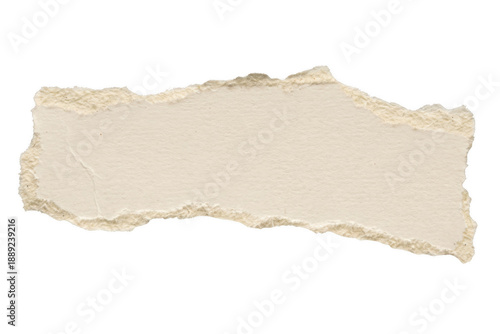 Wallpaper Mural Torn strip of cream colored textured paper with ragged edges on a dark void Torontodigital.ca