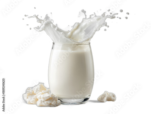 milch isolated on a transparent 
