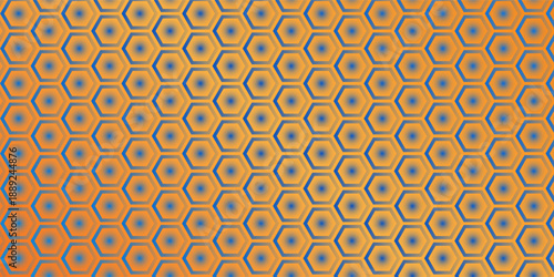 Seamless futuristic hexagon honeycomb pattern. extremely tight and symmetrical layout. metallic silver hexagon outlines with dark shading. vector