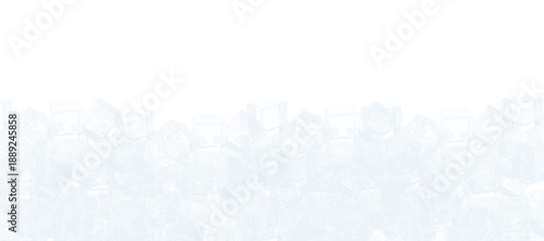 Photos Bottom border with many realistic transparent ice cubes cold frozen background t