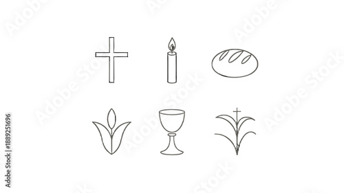 Religious symbols of Christianity.
