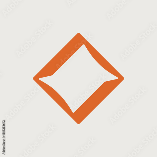 Diamond oriented square with rounded edges – Perfect for game icons, security branding, or sophisticated UI elements.