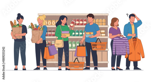 Diverse Shoppers in a Retail Environment