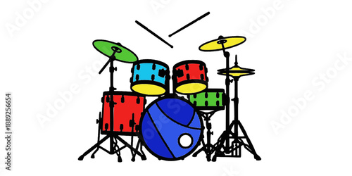 Jazz Drum Kit Percussion Music Silhouette