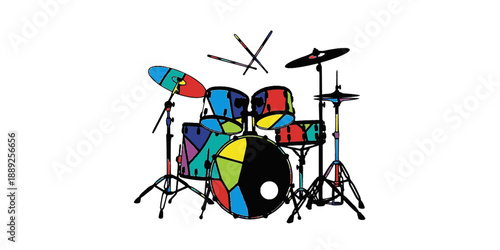 Jazz Drum Kit Percussion Music Silhouette