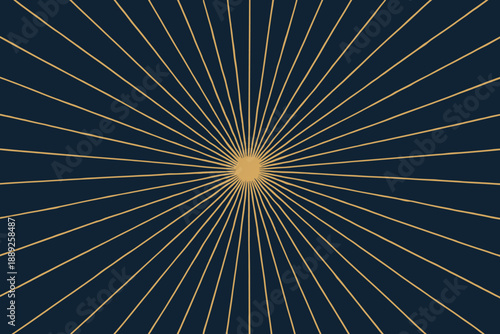Design with lines radiating from a central point created on a dark background at a graphic design studio in the afternoon