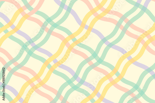 Colorful wave pattern design on a light background suitable for various creative projects in graphic design and art