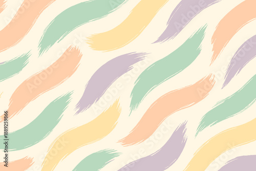 Colorful wavy pattern with soft shades and curved lines on a light background