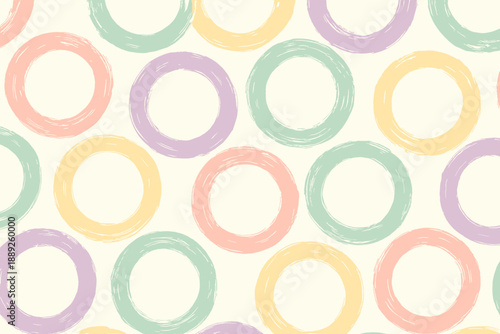 Colorful round shapes on a light background create a simple design for various uses in arts and crafts projects