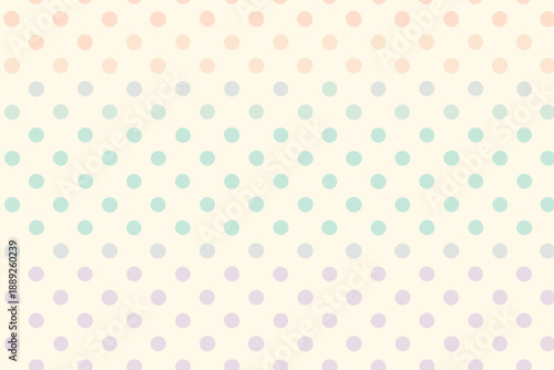 Colorful polka dots in a repeating pattern on a light background for craft or design projects