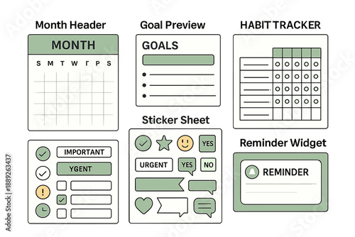 Monthly planner tools help in organizing tasks and setting goals for better time management and productivity