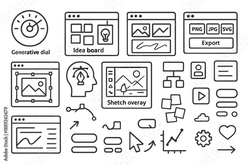 Design tools for digital art and graphics with features for exporting and prototyping in various formats