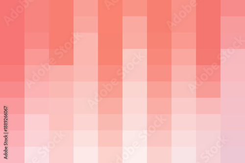 Vibrant gradient pixel art design with red and pink hues isolated on white background