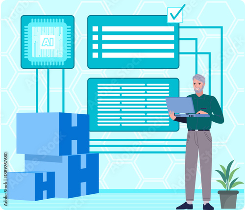 An example of the use of artificial intelligence technologies for business data management by an experienced entrepreneur.