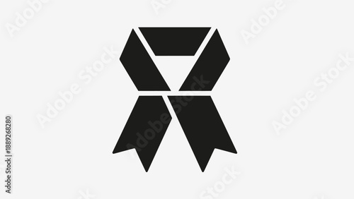 Black ribbon symbolizing awareness and solidarity.