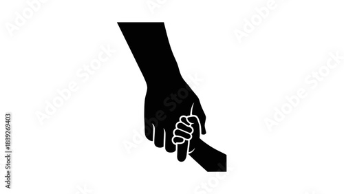 Two hands holding each other in a gesture of support and solidarity.