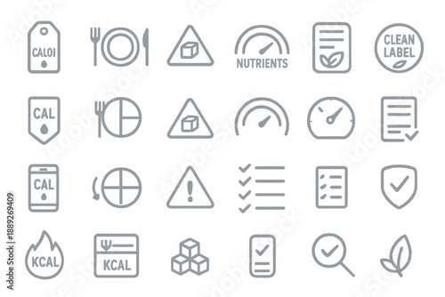 Food labels show information about calories, nutrients, and clean eating choices for healthy decisions in daily life