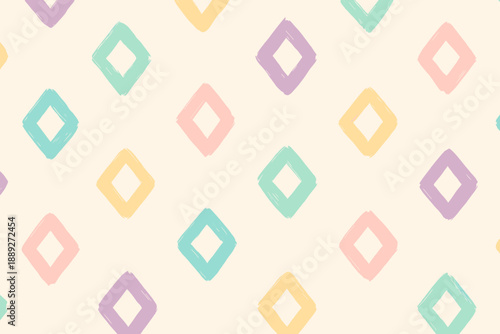 Colorful geometric pattern featuring squares in various shades on a light background