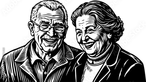 Very beautiful   close up lifestyle portrait of an elderly couple in their sixties holding hands and smiling gently, expressing lifelong companionship, warmth, and enduring love built through years of