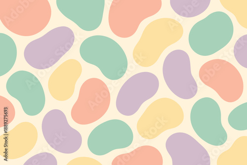 Pattern of colored shapes on a light background in a creative design setting