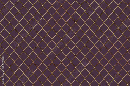 Pattern of diamond shapes in gold on a dark background creates an eye-catching design for textile or wallpaper use