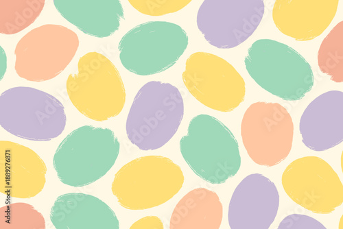 Colorful patterns of oval shapes spread across a light background create a playful design for various uses in art and crafts