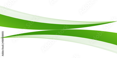 Modern green wave background with smooth curves, gradient tones, illustration.