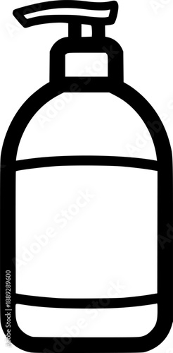 vector clip art shampoo bottle on white background for web and graphic design
