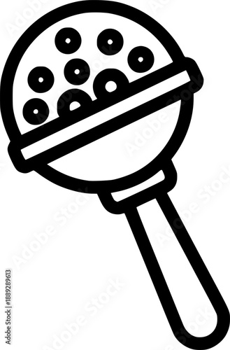 vector clip art baby rattle for web and graphic design
