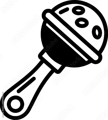 vector clip art baby rattle for web and graphic design
