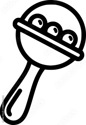 vector clip art baby rattle for web and graphic design
